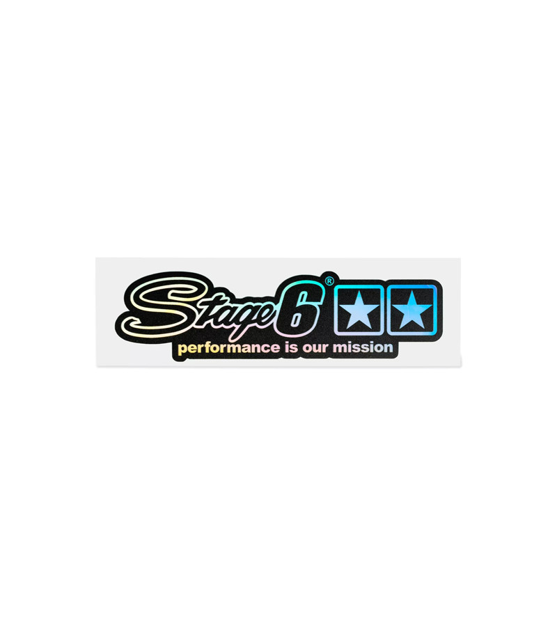 AUTOCOLLANT STICKER HOLOGRAPHIQUE STAGE6 PERFORMANCE 110X35MM