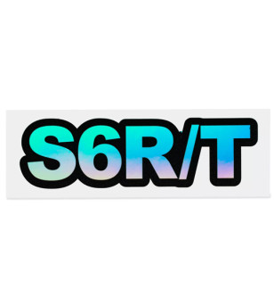 AUTOCOLLANT STICKER HOLOGRAPHIQUE S6 R/T 110X35MM