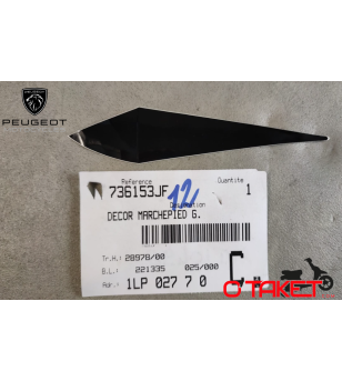 Autocollant/Décor de marche pied gauche PEUGEOT origine Accueil sur le site du spécialiste des deux roues O-TAKET.COM