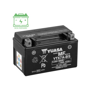 BATTERIE YTX7A -BS YUASA 12V6.3AH SANS ENTRETIEN - AGM ACTIVE USINE