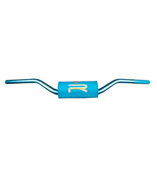 GUIDON MECABOITE/MOTO OVERSIZE D28.6 ALU KRM PRO RIDE + MOUSSE FULL TURQUOISE HOLOGRAPH. 50 À BOITE sur le site du spécialist...