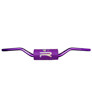 GUIDON MECABOITE/MOTO OVERSIZE D28.6 ALU KRM PRO RIDE + MOUSSE FULL VIOLET HOLOGRAPHIQUE 50 À BOITE sur le site du spécialist...