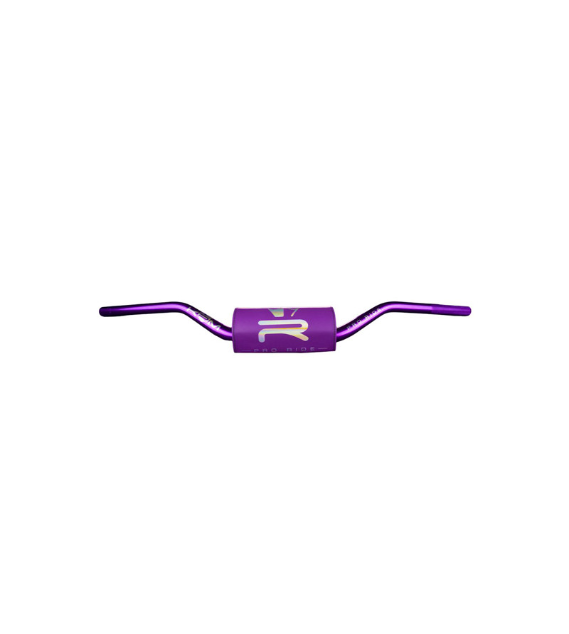 GUIDON MECABOITE/MOTO OVERSIZE D28.6 ALU KRM PRO RIDE + MOUSSE FULL VIOLET HOLOGRAPHIQUE 50 À BOITE sur le site du spécialist...