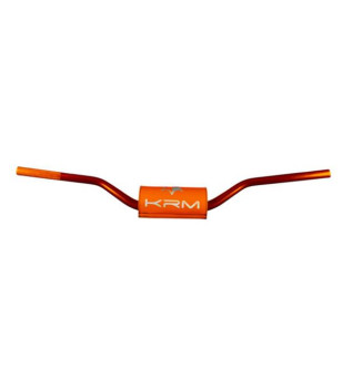 GUIDON MECABOITE/MOTO OVERSIZE D28.6 ALU KRM PRO RIDE + MOUSSE FULL ORANGE  HOLOGRAPHIQUE