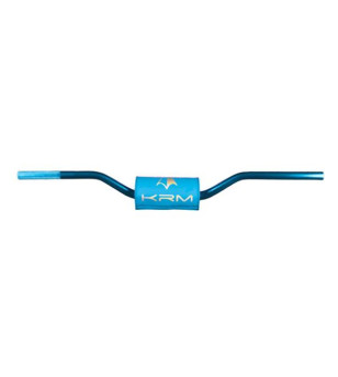 GUIDON MECABOITE/MOTO OVERSIZE D28.6 ALU KRM PRO RIDE + MOUSSE FULL TURQUOISE  HOLOGRAPH.