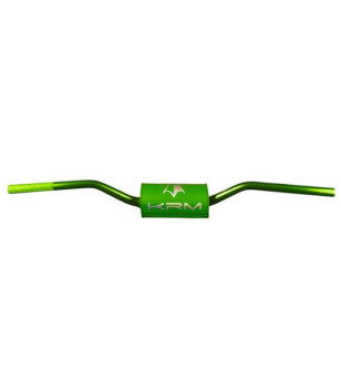 GUIDON MECABOITE/MOTO OVERSIZE D28.6 ALU KRM PRO RIDE + MOUSSE FULL VERT  HOLOGRAPHIQUE