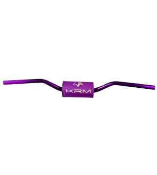GUIDON MECABOITE/MOTO OVERSIZE D28.6 ALU KRM PRO RIDE + MOUSSE FULL VIOLET  HOLOGRAPHIQUE