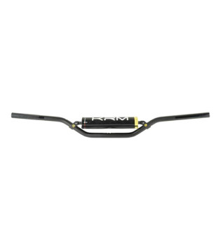 GUIDON MECABOITE/MOTO CROSS BARRE KRM PRO RIDE AVEC MOUSSE - NOIR/JAUNE