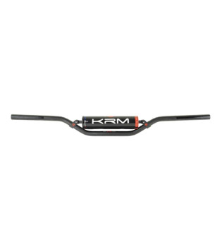 GUIDON MECABOITE/MOTO CROSS BARRE KRM PRO RIDE AVEC MOUSSE - NOIR/ROUGE