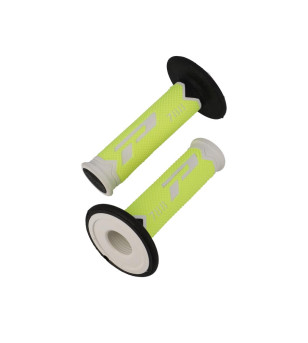 REVETEMENT/POIGNEE PROGRIP 788 BLANC/JAUNE FLUO/NOIR (PR) TRIPLE DENSITE 115MM