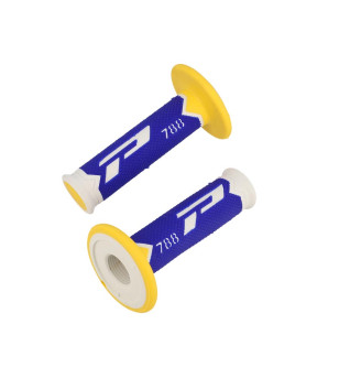 REVETEMENT/POIGNEE PROGRIP 788 BLANC/BLEU/JAUNE (PR) TRIPLE DENSITE 115MM