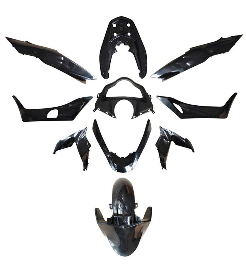 CARROSSERIE/CARENAGE MAXI SCOOTER TUN'R KIT  125 HONDA PCX 2014-2016 (10 PIECES) NOIR VER