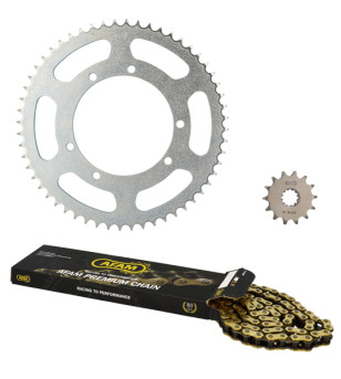 KIT CHAINE AFAM ADAPT. HYOSUNG 125 COMET 2006-2015 14X52  136M (DEMULT. ORIGINE)