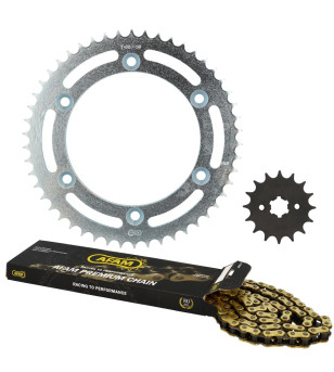 KIT CHAINE AFAM ADAPT. SUZUKI DR 125 SM 2008-2013 16X50 130M (DEMULT. ORIGINE)
