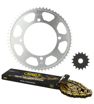 KIT CHAINE AFAM ADAPT. YAMAHA XVS 125 DRAGSTAR 2000-2005 16X59  146M (DEMULT. ORIGINE)