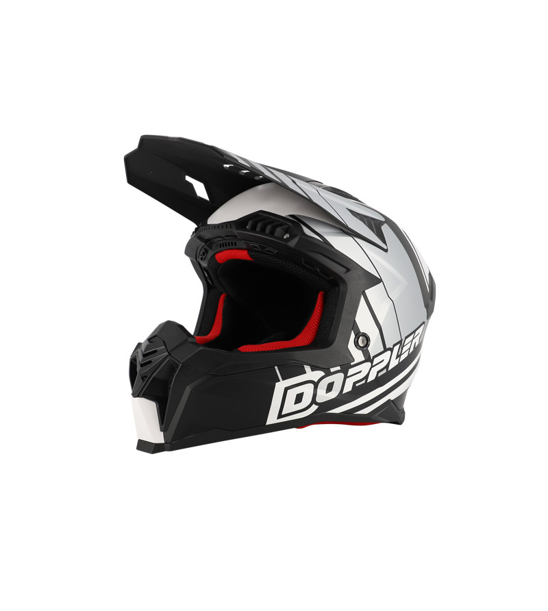 CASQUE CROSS DOPPLER NOIR/BLANC/GRIS MAT T55-56 S
