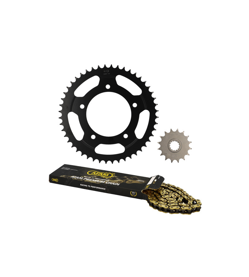 KIT CHAINE AFAM ADAPT. YAMAHA YZF 600 R6 1999-2002 16X48 116M (DEMULT. ORIGINE)