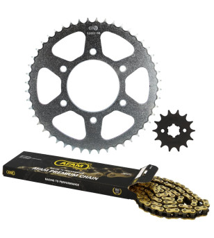 KIT CHAINE AFAM  ADAPT. 125  YAMAHAYZF 2008-2018 14X48 132M (DEMULT. ORIGINE)