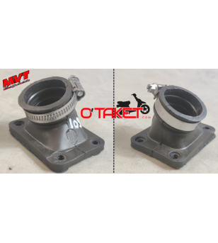 Pipe d'admission MVT Racing AM6 Minarelli (gros carburateur) sortie ronde