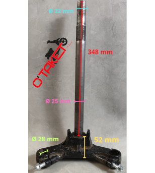 Té de fourche inférieur Booster One/Bw's Easy origine MBK/YAMAHA Accueil sur le site du spécialiste des deux roues O-TAKET.COM