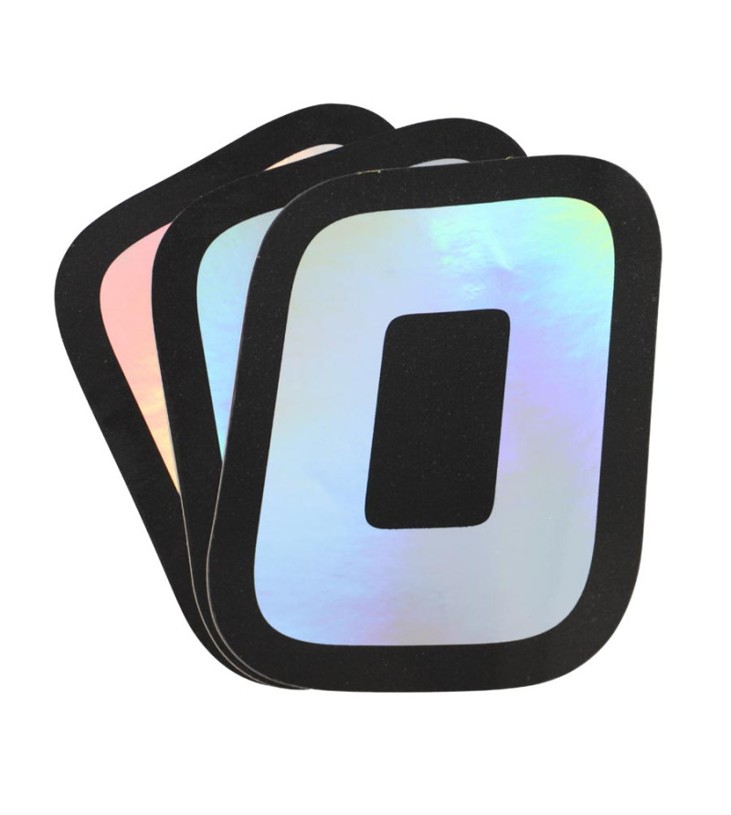 AUTOCOLLANT DOPPLER NUMERO 0 HOLOGRAPHIQUE 10X7.5CM (X3)