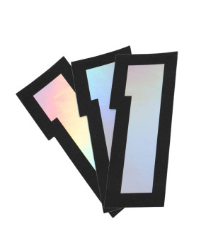 AUTOCOLLANT DOPPLER NUMERO 1 HOLOGRAPHIQUE 10X7.5CM (X3)