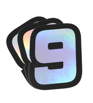 AUTOCOLLANT DOPPLER NUMERO 9 HOLOGRAPHIQUE 10X7.5CM (X3)