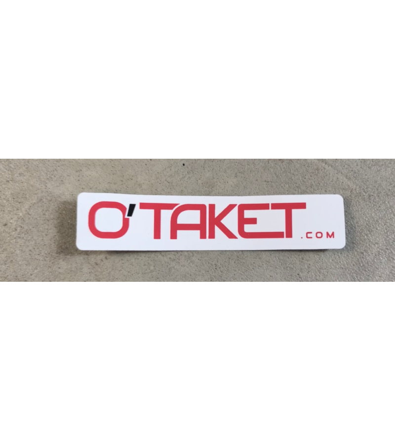 Autocollant O'TAKET.com (fond blanc) Accueil sur le site du spécialiste des deux roues O-TAKET.COM