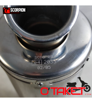 Silencieux d'échappement Inox SCORPION (SCDB-RS E4 2035 02/05) Accueil sur le site du spécialiste des deux roues O-TAKET.COM
