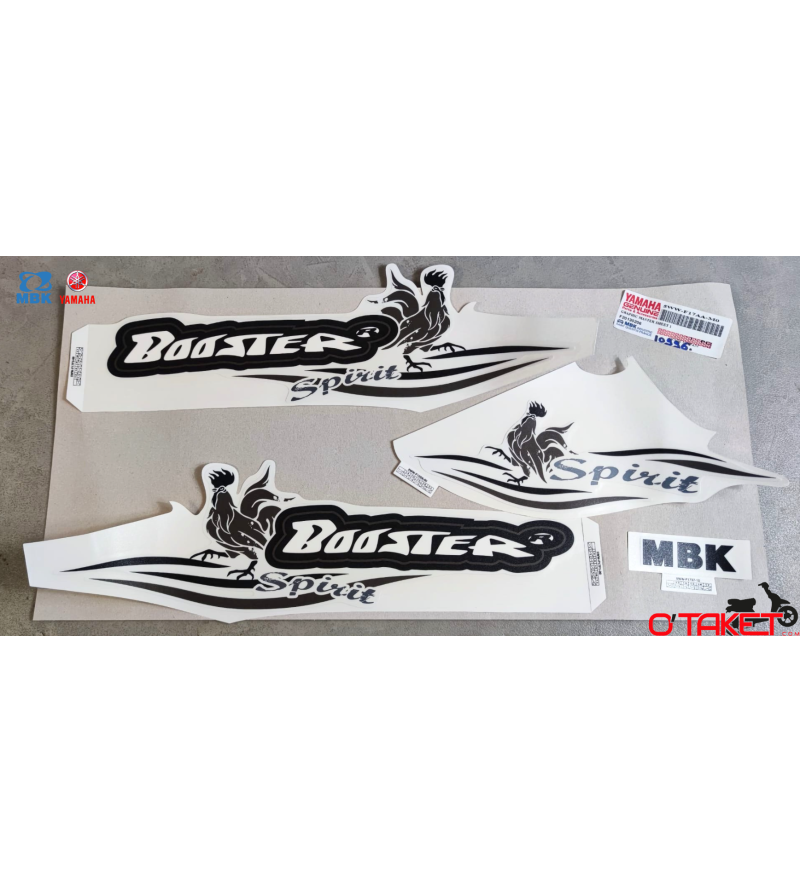 Kit autocollant/Stickers Booster Spirit origine MBK/YAMAHA Accueil sur le site du spécialiste des deux roues O-TAKET.COM Kit autocollant/Stickers Booster Spirit origine MBK/YAMAHA Accueil sur le site du spécialiste des deux roues O-TAKET.COM