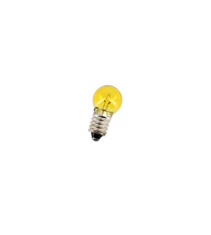 LAMPE/AMPOULE  6V 6W IMPORT JAUNE (E10) CYCLO (VISSEE)
