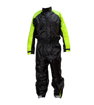 COMBINAISON PLUIE TRENDY NOIR/JAUNE FLUO S