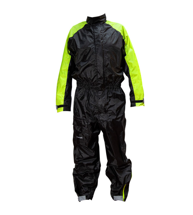 COMBINAISON PLUIE TRENDY NOIR/JAUNE FLUO L