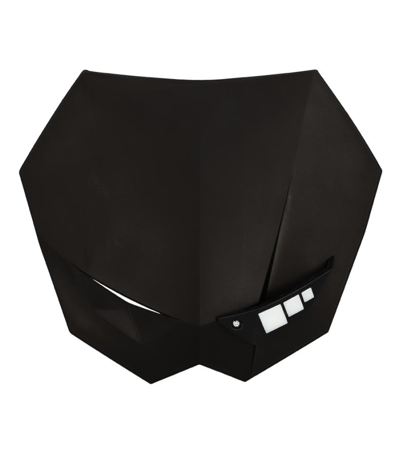 TETE DE FOURCHE MECABOITE/MOTO/CYCLO TUN'R* PLAQUE NUMERO CROSS TYPE KTM NOIR AVEC LED