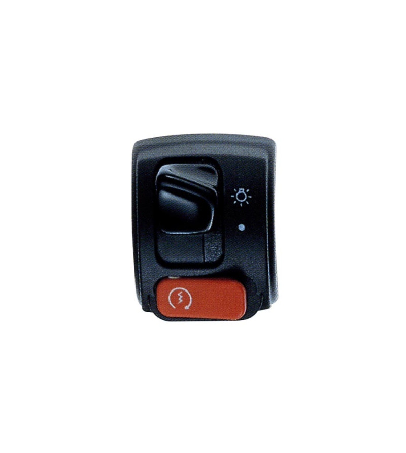 COMMODO / COMMUTATEUR DROIT DOMINOUNIVERSEL NOIR TYPE 2B