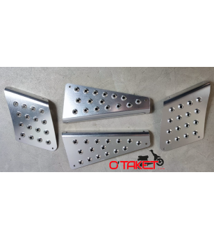 Grilles de marche pieds alu "AÏDO" Booster Rocket/Booster Next Génération/Bw's Spy/Bw's Next Génération adaptable MBK/YAMAHA