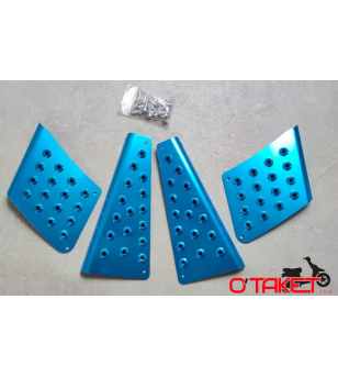 Grilles de marche pieds alu "AÏDO" Booster Rocket/Booster Next Génération/Bw's Spy/Bw's Next Génération adaptable MBK/YAMAHA