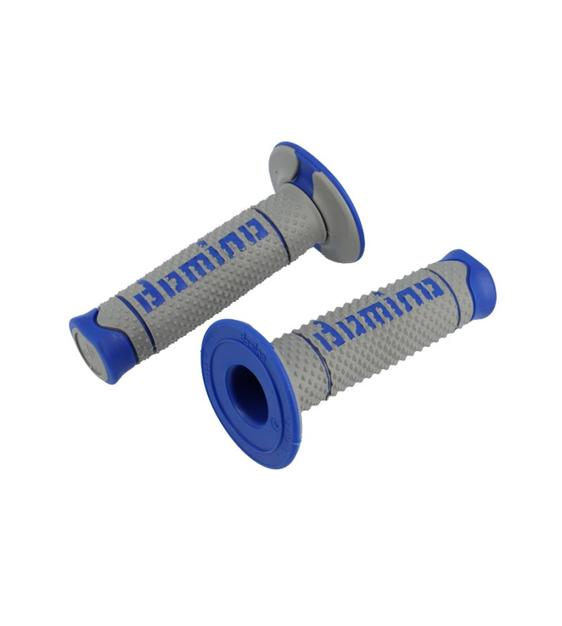 REVETEMENT / POIGNEE DOMINO A260 CROSS / ENDURO GRIS/BLEU (PR) 120MM