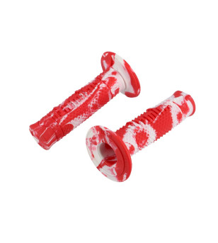 REVETEMENT / POIGNEE DOMINO A260 CROSS / ENDURO SNAKE ROUGE/BLANC (PR)120MM