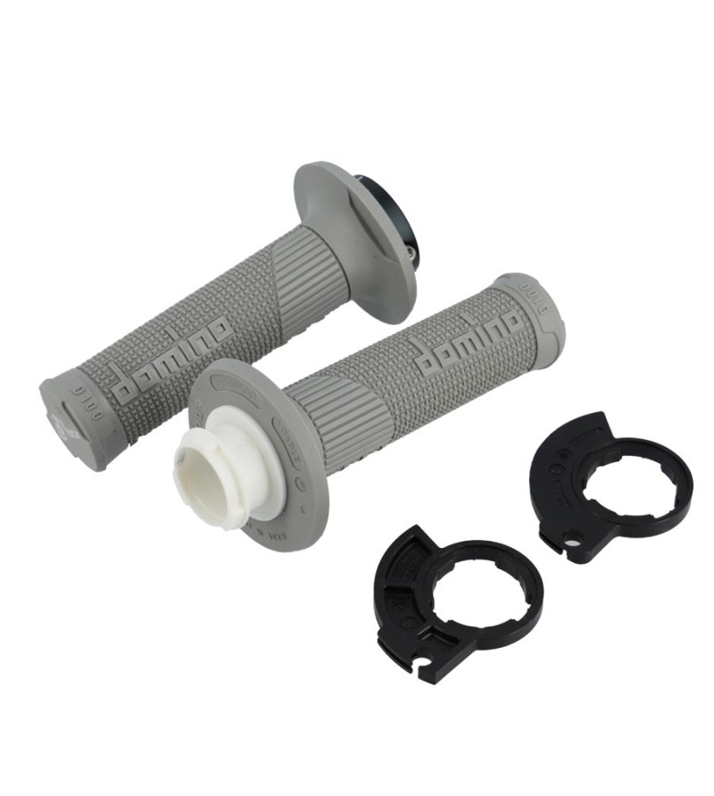 REVETEMENT / POIGNEE DOMINO D-LOCKCROSS/ENDURO/OFF ROAD GRIS 1 CABLESPECIAL 2T (PR) 116M