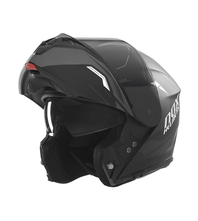 CASQUE MODULABLE NOX N968 ULTRA NOIR MAT/BLANC T59-60 L - CE 22.06