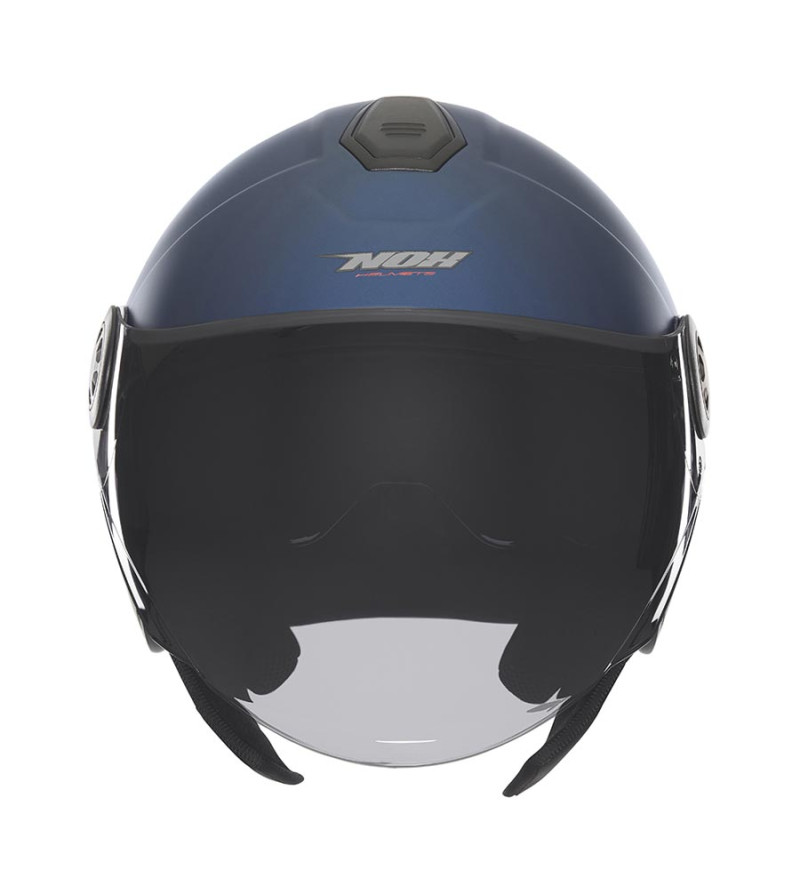 CASQUE JET DOUBLE ECRAN NOX N182 BLEU MAT T59-60 L - CE 22.06