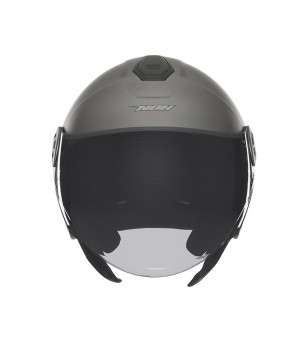 CASQUE JET DOUBLE ECRAN NOX N182 TITANIUM MAT T59-60 L - CE 22.06