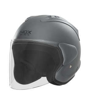 CASQUE JET NOX N220-S TITANIUM MATT59-60 L - CE 22.06