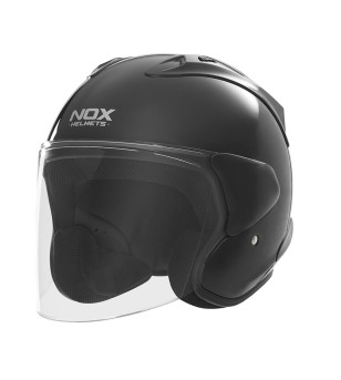CASQUE JET NOX N220-S NOIR BRILLANTT53-54 XS - CE 22.06