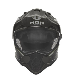 CASQUE CROSS DOUBLE ECRAN  NOX N312VAPOR NOIR MAT/TITANIUM T63-64 XXL- CE 22.06