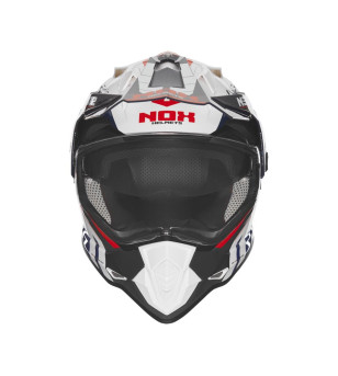 CASQUE CROSS DOUBLE ECRAN  NOX N312VAPOR BLANC/BLEU/ROUGE T59-60 L -CE 22.06