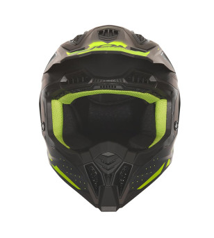 CASQUE CROSS NOX N634 GRADIANT NOIRMAT/JAUNE FLUO T57-58 M - CE 22.06
