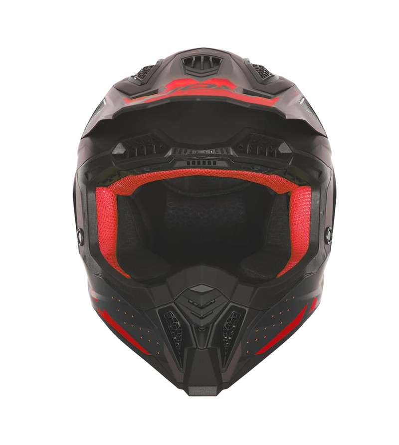 CASQUE CROSS NOX N634 GRADIANT NOIRMAT/ROUGE T61-62 XL - CE 22.06