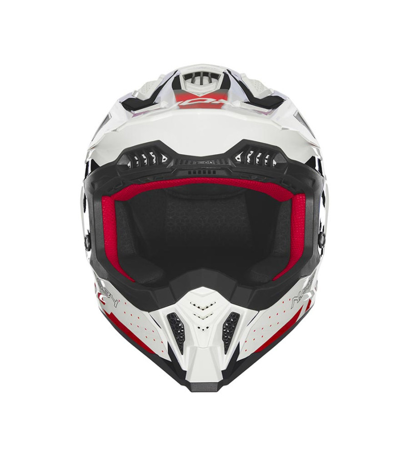 CASQUE CROSS NOX N634 GRADIANT BLANC/ROUGE T59-60 L - CE 22.06